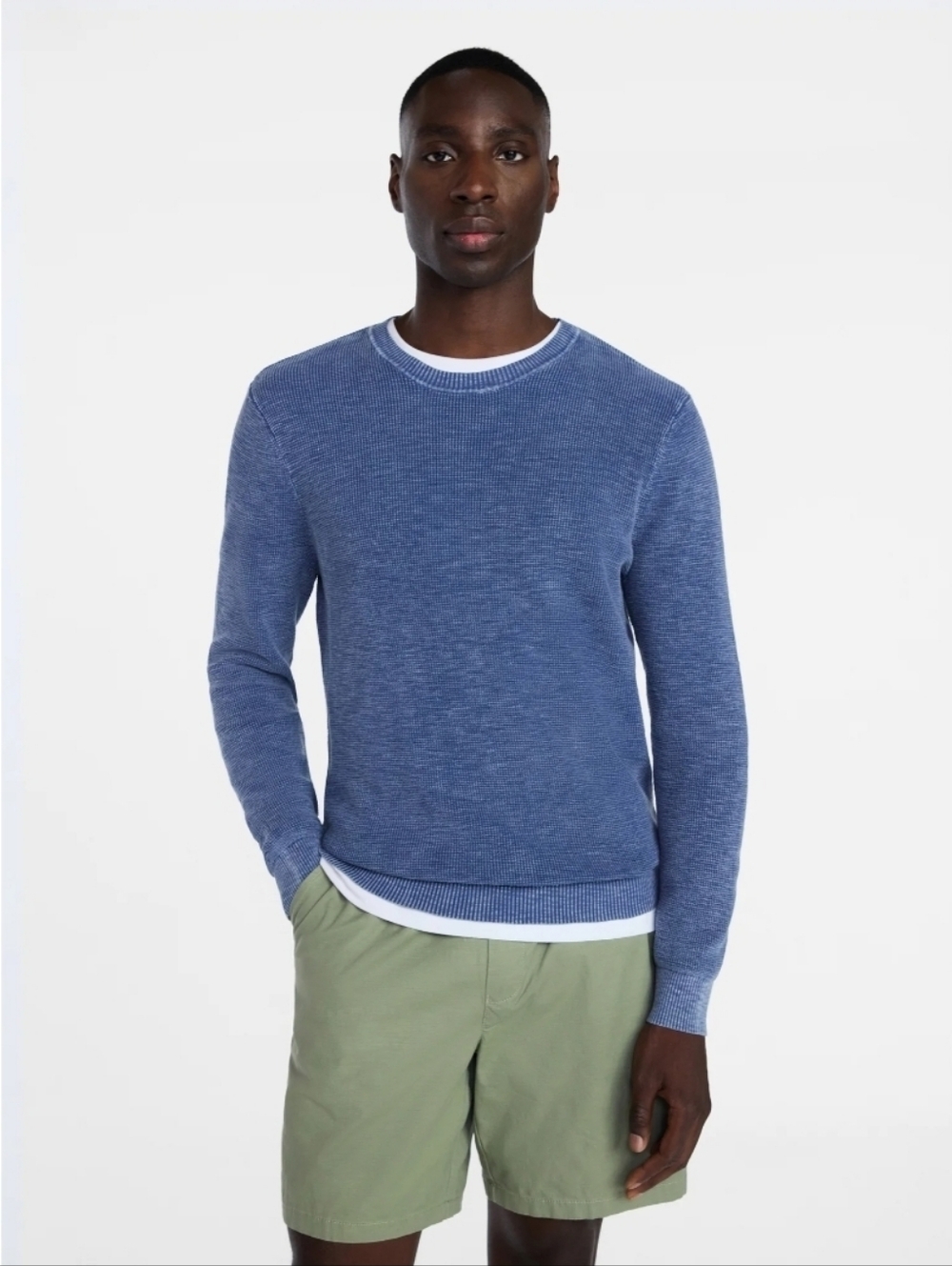 Blue Crewneck Men's Sweater -   11